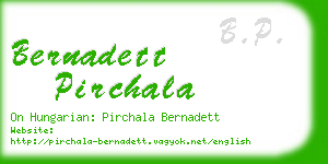 bernadett pirchala business card